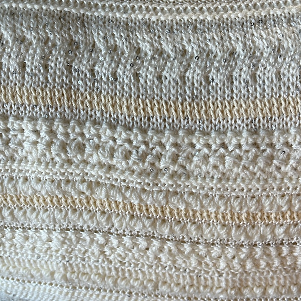 Ralph Lauren Cream Long Scarf (Touch of Sparkle) NWOT
